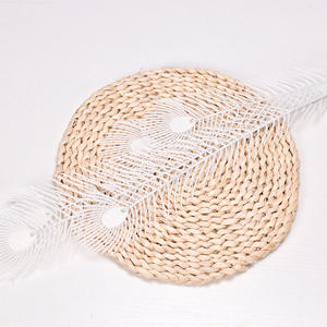 A-1225結婚式の人工ピーコックテールロードデコレーション5つの枝プラスチック人工ピーコックフェザー - Product Image 3