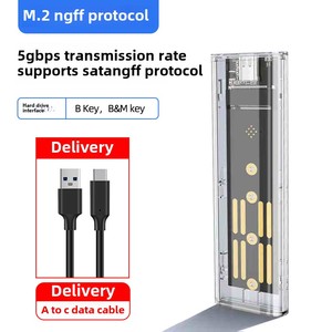 Vỏ ổ cứng SSD M.2 NVME SATA Dual Protocol, USB 3.1 3.2 Gen 2 10Gbps, 2TB, ngoài, PCIE SATA NGFF M2 <span class=keywords><strong>Type</strong></span> C, chất liệu nhựa - Product Image 6