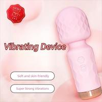 Vibrador AV de 10 Frecuencias, Masajeador Tipo Varita Rosa, Carga USB, Masajeador de Punto G, Productos Sexuales Femeninos