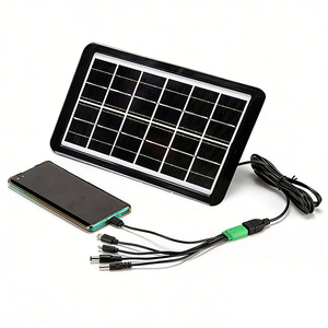 แผงโซลาร์เซลล์แบบโมโนคริสตัลไลน์ขนาดเล็ก 6V 8W 6W IP67 กันน้ำ พร้อมสายชาร์จ USB สำหรับกรณีฉุกเฉิน จากโรงงาน ALECTER ที่สามารถปรับแต่งได้ - Product Image 1