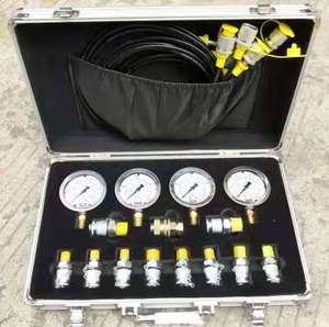 Kit de test de pression d'huile hydraulique portable pour excavatrice avec manomètre de précision - Product Image 1