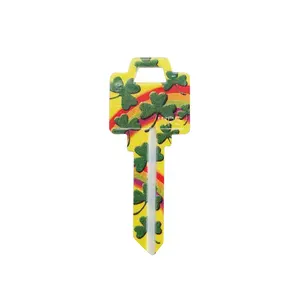 Colorful Customized OEM Chaves Key Blanks Brass Material Pattern Dimple Groovy Blank Keys Door Key R52