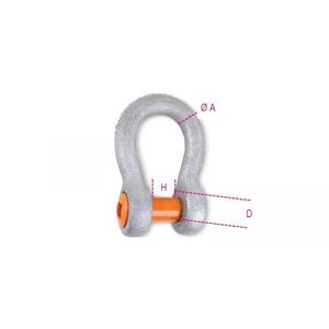 BETA - 080320020 ROBUR - Bow <b>shackles</b> with square sunken hole screw pin, high-tensile alloy steel, hot-dip galvanized body (mult - Product Image 2