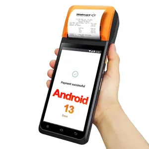 Pemasok Emas Plus 58mm desain Terminal Printer Pos Android 13 4g pemindai kode Qr sistem Pos pembayaran ponsel