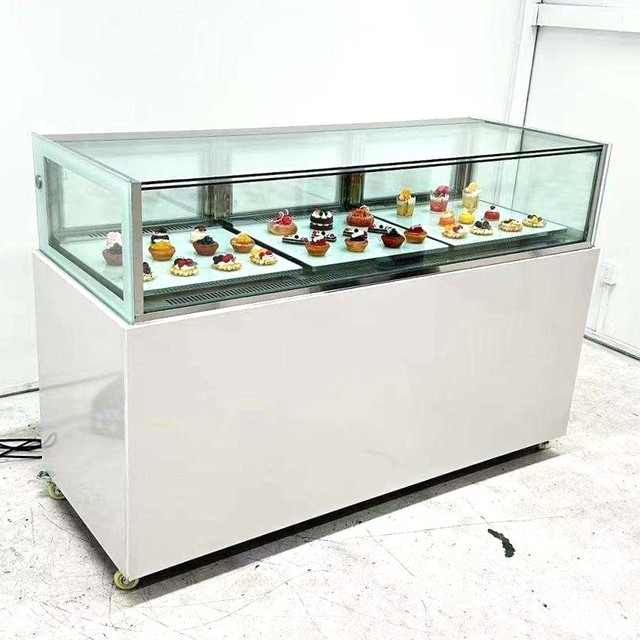 Slide Out Refrigerated Chocolate Pastry Dessert bar Bakery Cake Display case Fridge for Cake