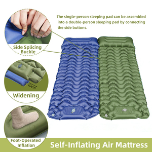 Self <b>Inflating</b> Camping Air Mattress Foot Pump TPU Ultralight Sleeping Mat TPU Folding Sleeping Pad for Hiking Tent Outdoor - Product Image 6