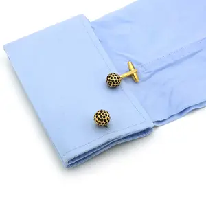 Round Shape Ball Make Custom Stainless Mens Cuff Links Luxury Cufflinks For Men