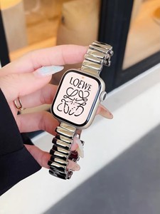 <span class=keywords><strong>Bracelet</strong></span> pour <span class=keywords><strong>Apple</strong></span> <span class=keywords><strong>Watch</strong></span> Series 11 10 9 <span class=keywords><strong>8</strong></span>, en acier inoxydable, avec boucle papillon irrégulière, pour femmes - Product Image 5