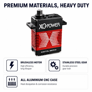 มอเตอร์เซอร์โวแบบดิจิตอลไร้แปรงถ่าน XQ-Power S9150D แรงบิดสูง 100 กก./150 กก. สำหรับหุ่นยนต์อุตสาหกรรม โดรน และชิ้นส่วนเครื่องบินบังคับวิทยุ (โลหะ) - Product Image 3