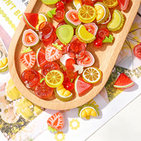 Composants DIY faits main en résine, motif fruits frais d'été, translucides, effet goutte d'huile, pour coques de téléphone, pinces à cheveux et accessoires
