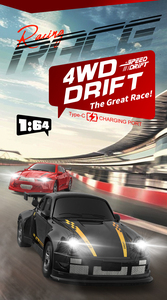 Kf20 Máy Tính Để Bàn Đua RC Xe Đài Phát Thanh Điều Khiển <span class=keywords><strong>Mini</strong></span> Xe Ô Tô 1/64 Đầy Đủ Quy Mô 30M Điều Khiển 4WD Trôi Sedan Xe 2.4G Điều Khiển Từ Xa - Product Image 3