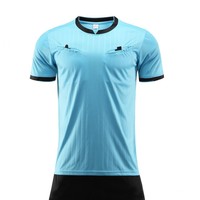 Großhandel Sublimations-Polyester Kurzarm-Trikots Professionelle Fußball-Spiel- und Trainings-Schiedsrichter-Uniform Set für Erwachsene