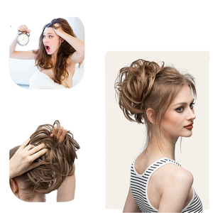 <span class=keywords><strong>Chignon</strong></span> bouclé en vrac pour mariage, <span class=keywords><strong>chignon</strong></span> de <span class=keywords><strong>cheveux</strong></span> naturel et moelleux, <span class=keywords><strong>cheveux</strong></span> artificiels bouclés - Product Image 5