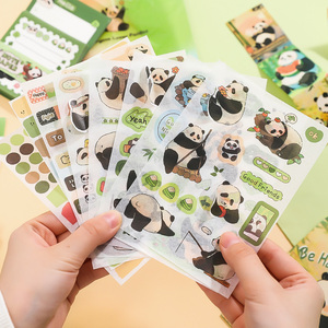 SIMNO 116 Uds lindo Panda verde papelería caja de regalo conjunto A6 rejilla Kawaii cuadernos bala basura diarios Kit artesanía DIY regalo - Product Image 5