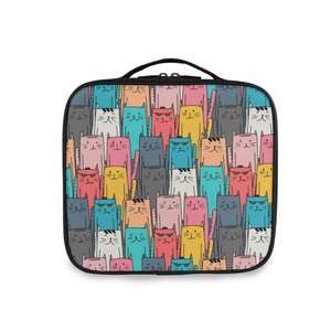 Bolsa de Cosméticos de Viaje con Cierre, Impermeable, de Gran Capacidad, con Estampado de Dibujos Animados, Linda, Resistente - Product Image 1