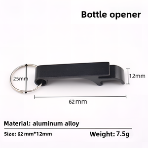 Khuyến Mại Nhôm Bia Mở Chai Rượu Vang Chai Tùy Chỉnh Keychain Mini Xách Tay Pocket Kim Loại Công Cụ Quà Tặng UV Khắc Laser - Product Image 2