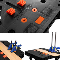 Vertak plastique pliable bancs de travail du bois robuste établi portable capacité de 1000lbs table de travail pliable robuste