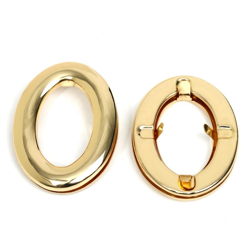 Индивидуальные овальные люверсы, большие металлические люверсы для сумок, люверсы для цепочек, золотые люверсы для одежды, распродажа