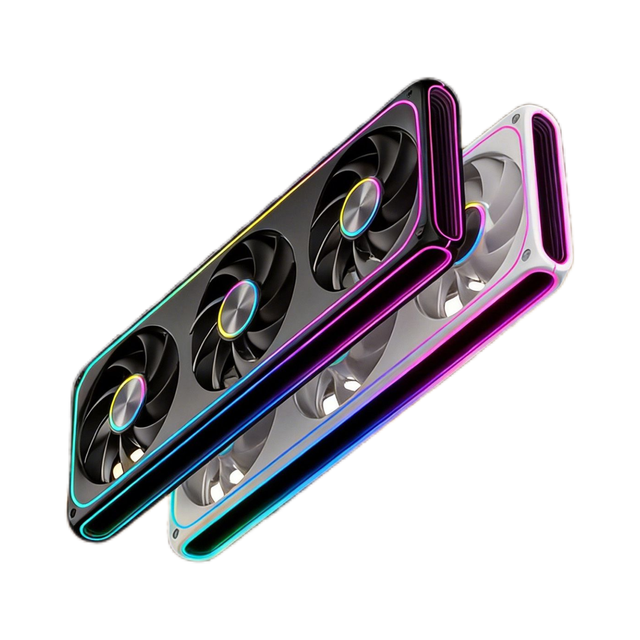 Factory Direct 360mm Triple Fan Infinite Mirror Side & CD Pattern Center Cooling for PC Case Plastic Heatsink for CPU Processor