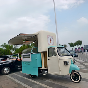 Triciclo Eléctrico Tipo Tuktuk para Comida con Refrigerador, Carrocería Abierta, Batería de Litio, Marco de Acero de Alto Carbono, Neumáticos Inflables, Capacidad de 200 kg - Product Image 4