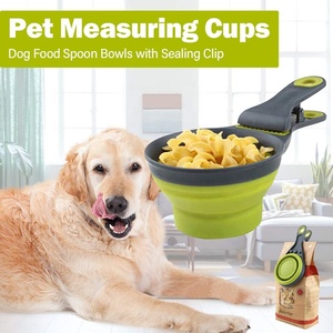 <strong>Pet</strong> <strong>Food</strong> Scoop-Collapsible Folding Silicone Sealing <strong>Clip</strong> Measuring Cup for <strong>Pets</strong> Dogs-1/2 Cup - Product Image 6