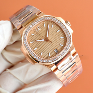 Montre de luxe pour homme Patek Philippe, mouvement de précision, bracelet en acier inoxydable, cadeau d'affaires, bracelet en cuir de qualité supérieure, cadran en verre. - Product Image 5