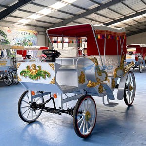 Vente directe usine : Chariot de chevaux électrique romantique victorien à 4 roues, structure en acier, pour excursions panoramiques, haut de gamme, personnalisable pour mariages - Product Image 3