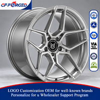 Jantes en alliage forgé monobloc à 5 branches, noires brillantes, légères, 19-20 pouces, 5x112, pour Mercedes Benz C63