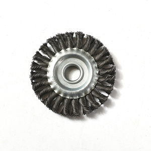 <span class=keywords><strong>Brosse</strong></span> à roue en fil torsadé en acier inoxydable industriel pour meuleuse d'angle, outils électriques à main, marque OEM REEKE, bricolage, 1 longueur de poils - Product Image 1