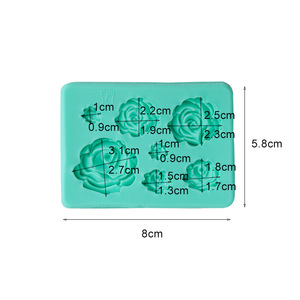 Rose Flower Silicone <b>Mold</b> 7 Piece Set For DIY Baking Cake Fondant Chocolate <b>Molds</b> - Product Image 2