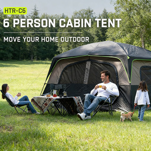 6-Person <b>Inflatable</b> Double-Layer Waterproof Easy-to-Set-Up Camping Tent Rain Fly Portable <b>Large</b> Family 300x269x200cm Four - Product Image 2