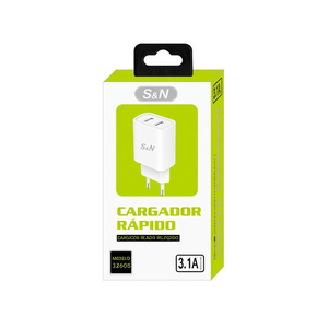 S&N เครื่องชาร์จ USB คู่ 3.1A อะแดปเตอร์ติดผนังชาร์จเร็ว - Product Image 2