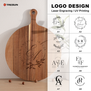 Planche à pizza en bois d'acacia de qualité supérieure, grande taille, avec logo personnalisé - Product Image 6