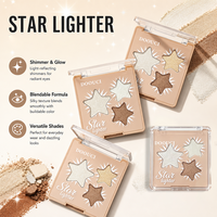 DOOUCI OEM/ODM Kosmetik Kecantikan Makeup Tiga Warna Palet Highlight Portabel yang Dapat Dibaurkan dan Halus Seperti Sutra