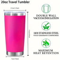 Gobelet de voyage en acier inoxydable à isolation sous vide 20 oz Acier inoxydable 304 Isolation sous vide Garde au chaud et au froid pendant des heures Voyage