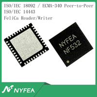 NFC/RFID NF532 remplace PN5321A3HN C106,55, prend en charge ISO/IEC 14443/18092 SPI I2C HSU 2.7-5.5V SMD pour les équipements mobiles et portables