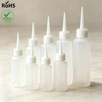 Bouteilles en plastique PE/PET vides mates de 50 ml, 60 ml, 100 ml avec bec verseur et couvercle pointu pour colle, liquides, huiles et pigments – Vente en gros