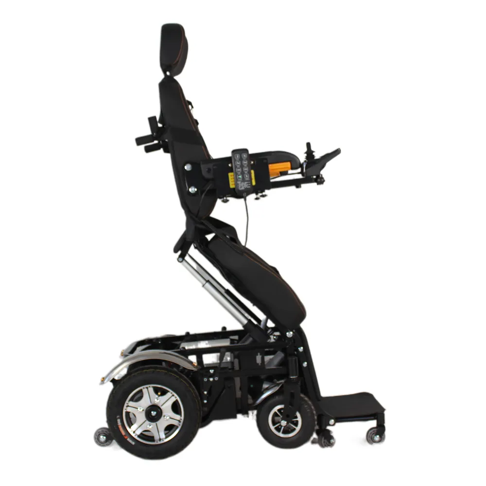 Kursi roda listrik desain baru, kursi roda tugas berat lipat daya dapat disesuaikan