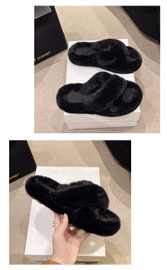 Chaussons d'hiver pour femmes et hommes, taille universelle, antidérapants, doux et chauds, chaussures d'intérieur pour l'hiver - Product Image 6