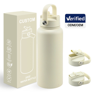 Verifizierte OEM 32oz Isolierte Edelstahl-Wasserflasche mit Individueller Verpackung, Schiebeverschluss, Staubdichtem Strohhalmdeckel, Sport-Trinkflasche - Product Image 1