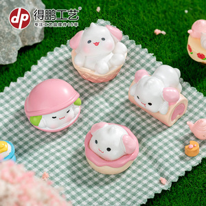 ฟิกเกอร์เรซิ่น My Melody ขนาดเล็ก น่ารัก ตกแต่งรูปสัตว์ สำหรับโต๊ะทำงาน หรือประดับรถยนต์ - Product Image 1