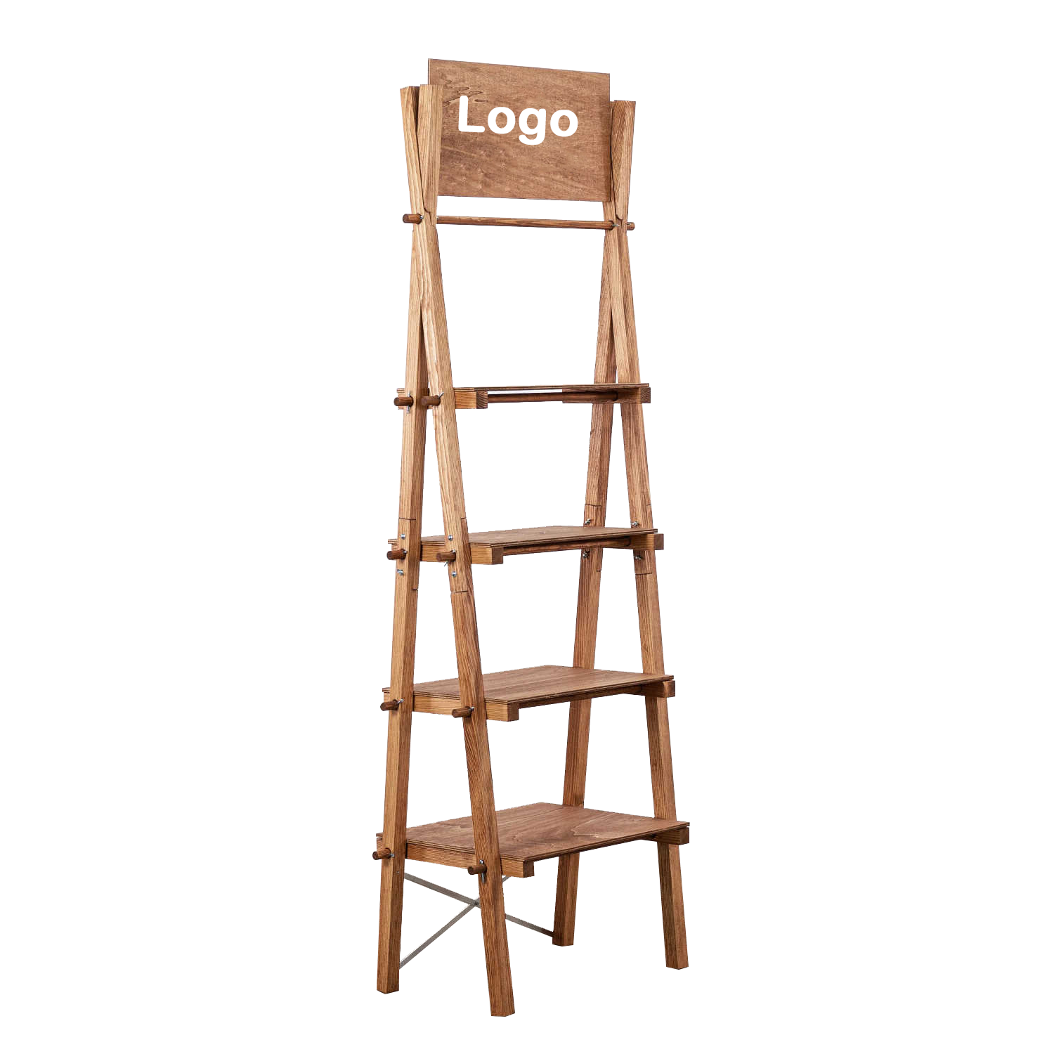 Customized Wooden Multi – Tier Display Stand Coffee Shop Display Rack for Retail Merchandising & Supermarket — view 5