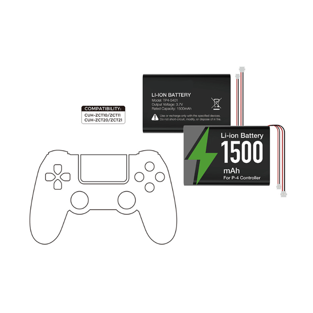Replacement Battery Pack for PS4 Wireless Controller High-Capacity 1500mAh Battery with Screwdriver Set Battery Kit