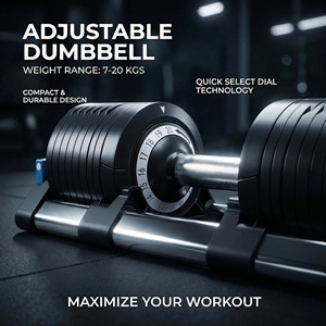 Wis-Tech 20KG Adjustable Steel Dumbbell Set with 1KG Increment Ergonomic Non-Slip <strong>Handle</strong> Eco-Friendly for <strong>Weight</strong> Lifting Fitness - Product Image 3