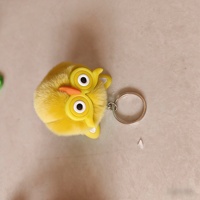 Ute Faux Otter avec longues pattes, petit pendentif porte-clés de voiture en forme de boule de charbon, boule moelleuse, décoration de sac, cadeau, figurine, jouet