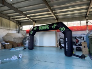 Arco Inflable Reutilizable para Inicio y Fin de Eventos, Inflables Publicitarios con Bomba de Aire y Bolsa de Transporte para Promoción de Exposiciones - Product Image 1