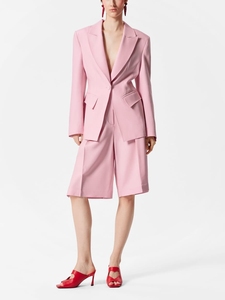 Giacca da donna a manica lunga Chic con vestibilità rilassata per sarto rosa tinta unita da donna - Product Image 4