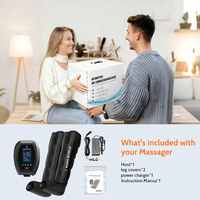 Bottes de récupération à compression d'air sans fil avec logo personnalisé, masseur relaxant pour les jambes entières, pour athlètes, soulagement de l'œdème