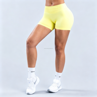 Ensemble short et pantalon de yoga sans couture personnalisable avec logo, taille haute, respirant, effet galbant fessier, idéal pour l'extérieur – Nouvelle collection très prisée