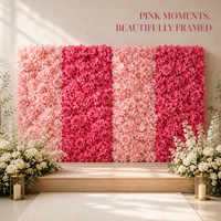 Guirlande florale Rose Hortensia avec fausses fleurs tressées pour toile de fond de mariage, accents d'arche murale, vitrine de centre commercial, vente en gros